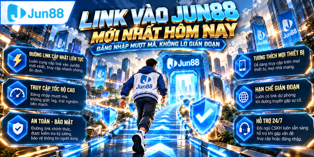Link Vào Jun88 Mới Nhất Hôm Nay: Đăng Nhập Mượt Mà, Không Lo Gián Đoạn