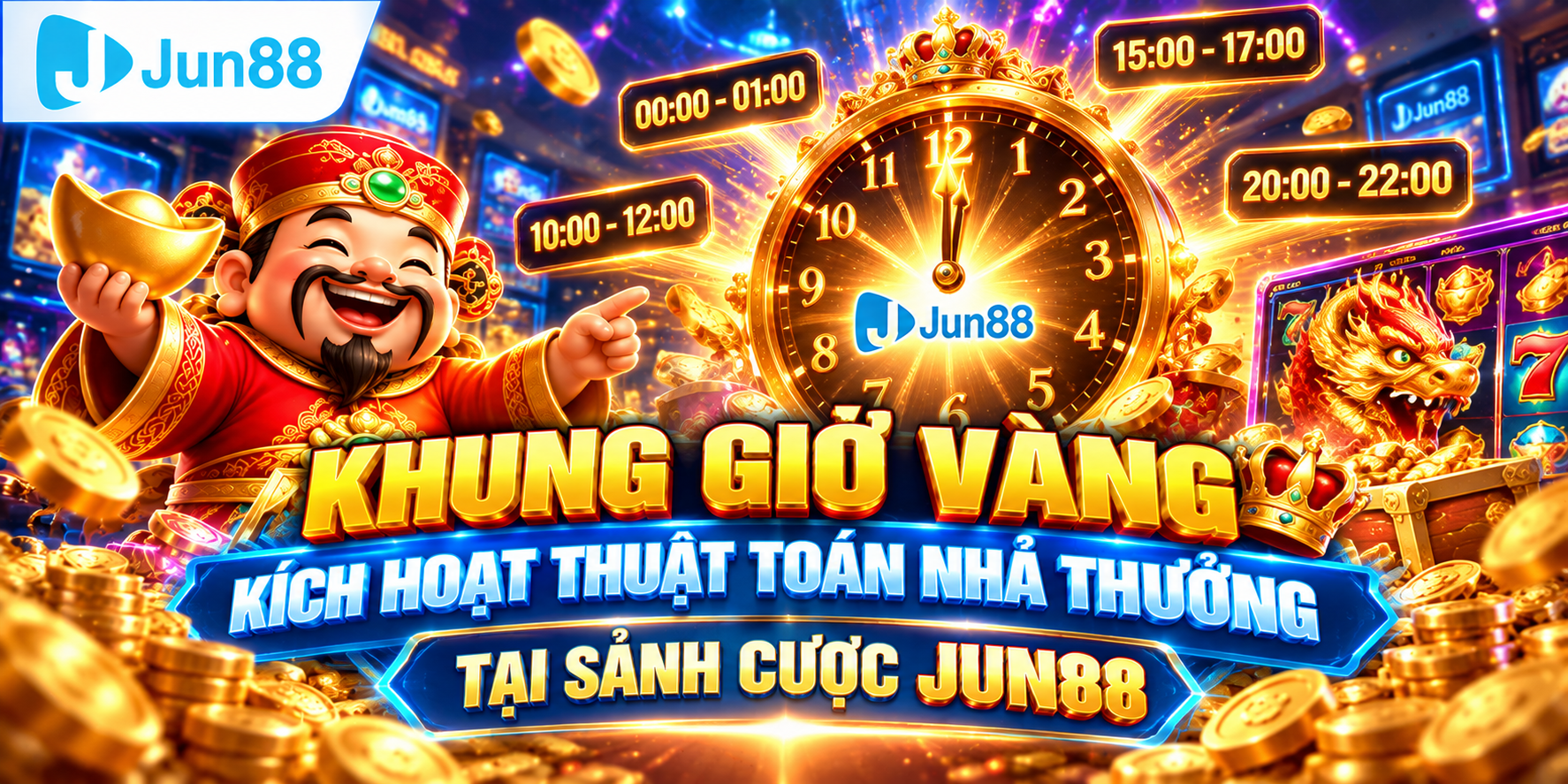 Khung giờ vàng kích hoạt thuật toán nhả thưởng tại sảnh cược Jun88